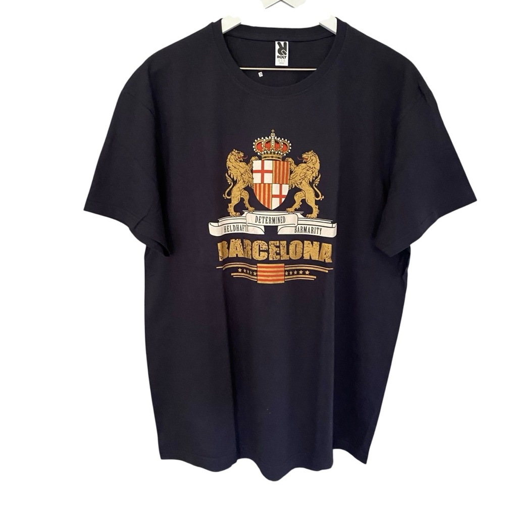 NWOT Roly Men’s Authentic BARCELONA Spain Graphic T-Shirt Memorabilia Size US 16